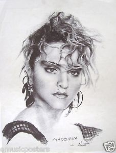 227x300 madonna charcoal drawing of a young virgin poster - Madonna Drawing