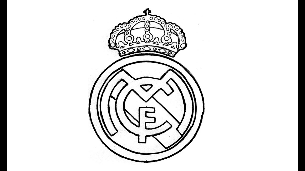 1280x720 how to draw the real madrid logo - Madrid Drawing