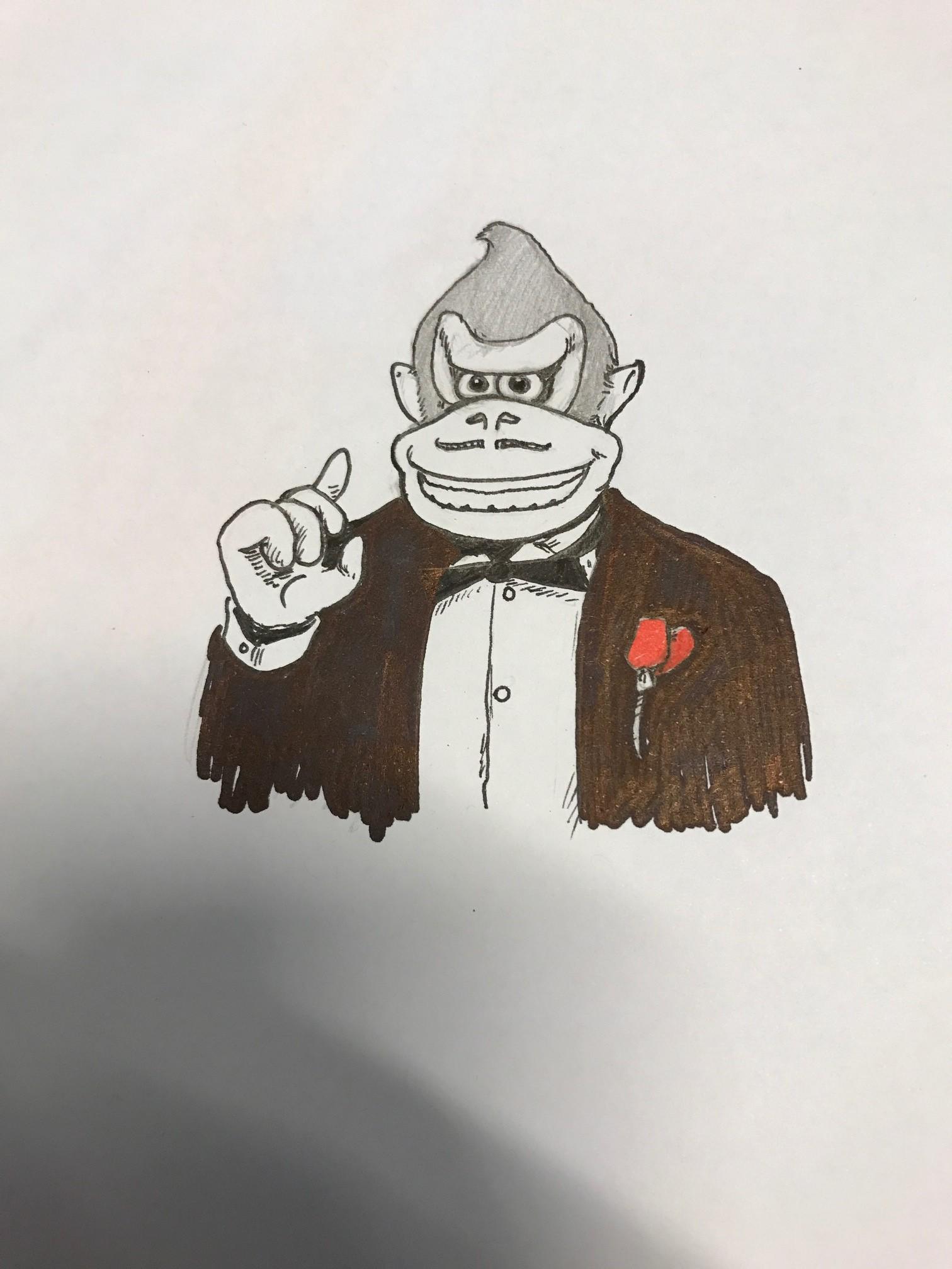 1512x2016 I Asked My Friend To Draw Me 'mafia Donkey Kong' Figured You - Mafia Drawing