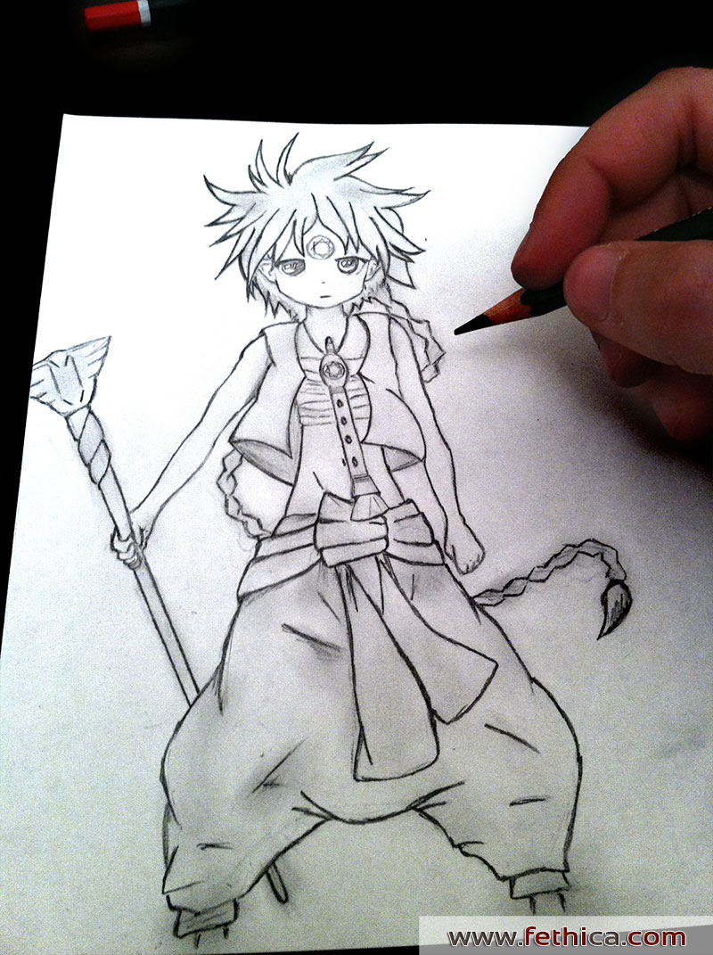 800x1071 drawing fan art - Magi Drawing
