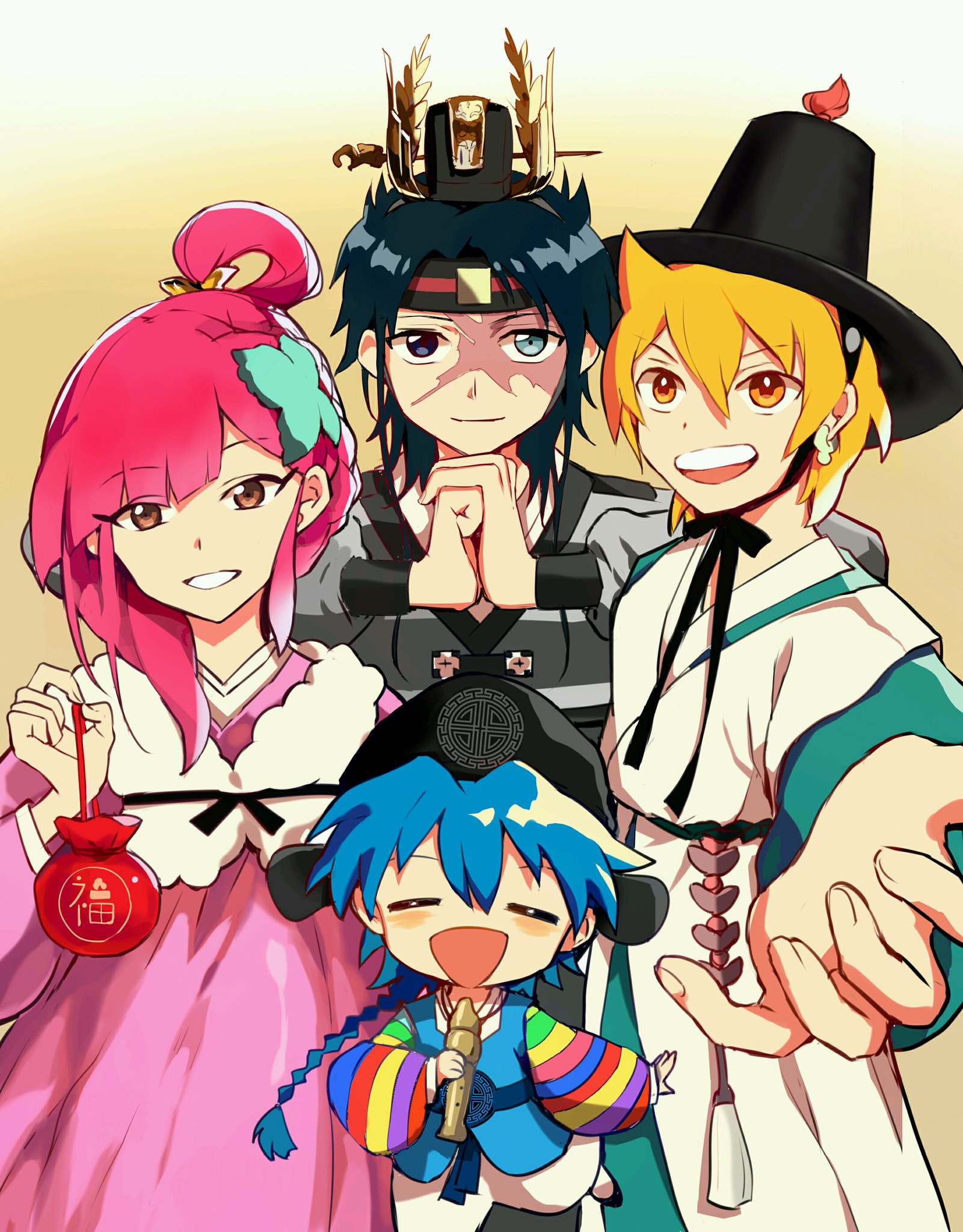 1601x2048 magi characters in hanbok my recent drawing korea - Magi Drawing