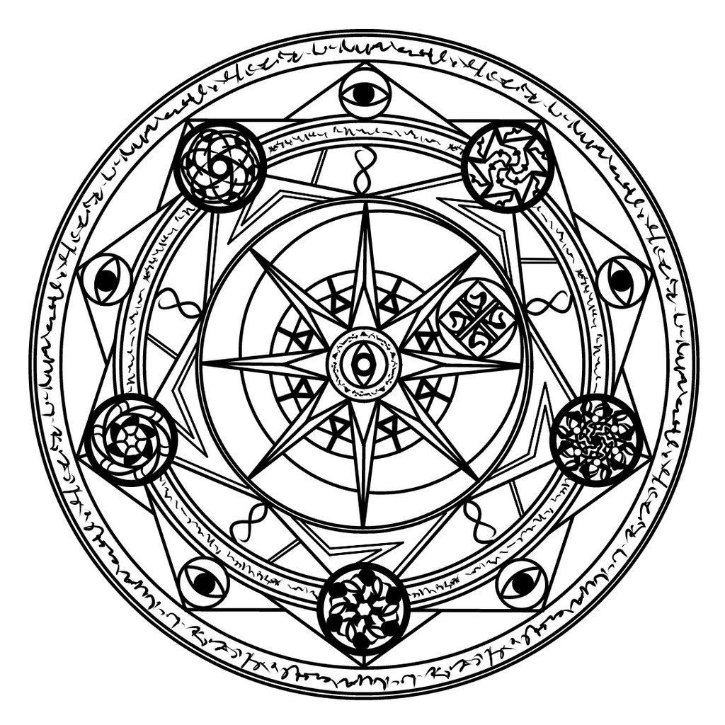 1024x1024 how to draw a magic circle for your rituals ritual magic spells - Magic Circle Drawing