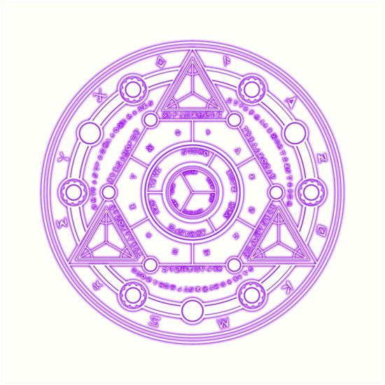 550x550 Lucoa's Magic Circle Art Prints - Magic Circle Drawing
