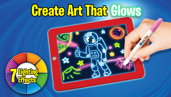 650x372 magic pad the fun light up drawing pad that illuminates your art - Magic Drawing Pad