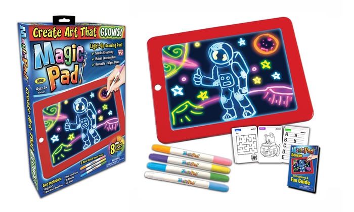 700x420 up to off on magic pad light up drawing pad groupon goods - Magic Drawing Pad