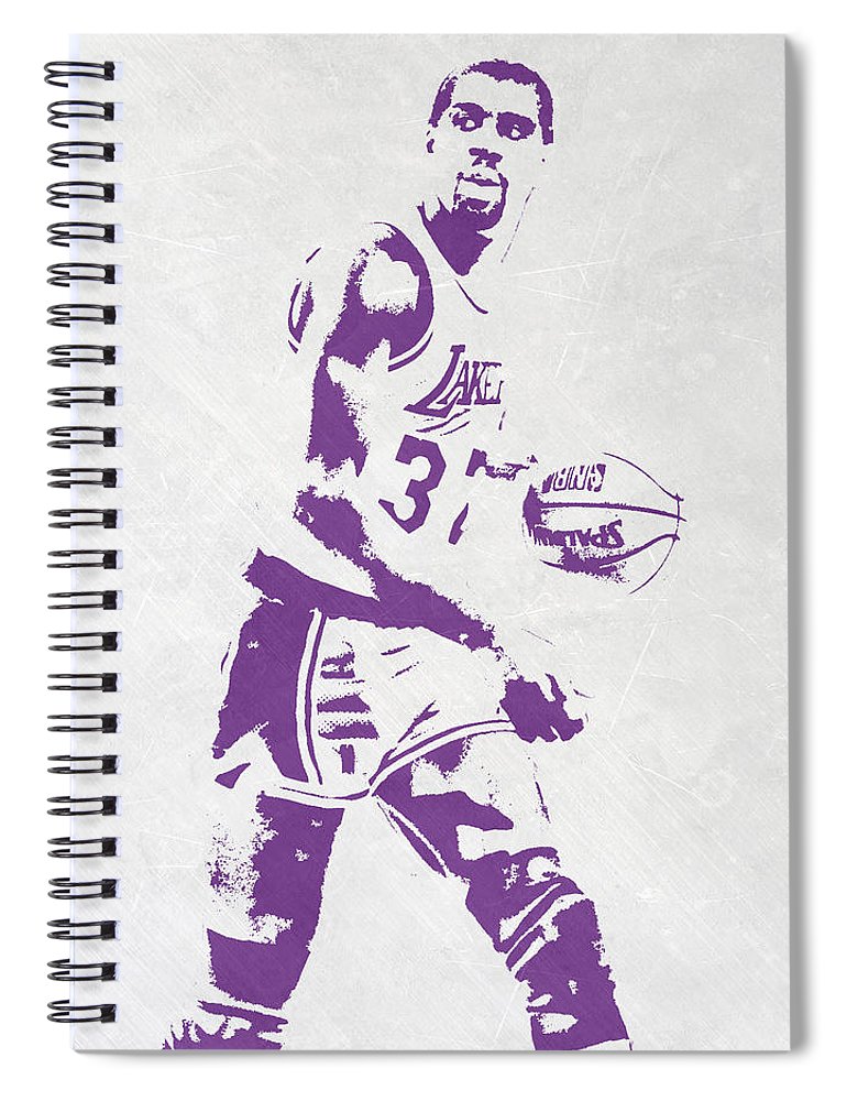 770x1000 Magic Johnson Los Angeles Lakers Pixel Art Spiral Notebook - Magic Johnson Drawing