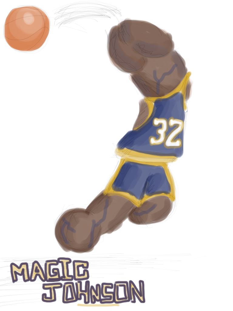 768x1024 Magic Johnson - Magic Johnson Drawing