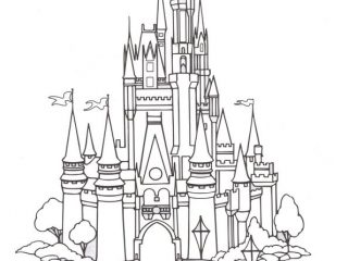 320x240 disneyland castle coloring pages magic kingdom coloring - Magic Kingdom Castle Drawing