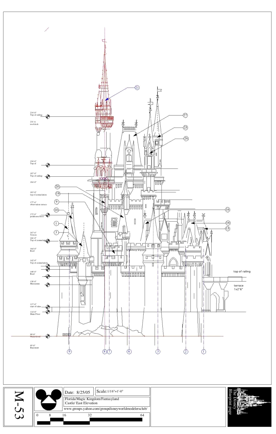 880x1383  - Magic Kingdom Castle Drawing