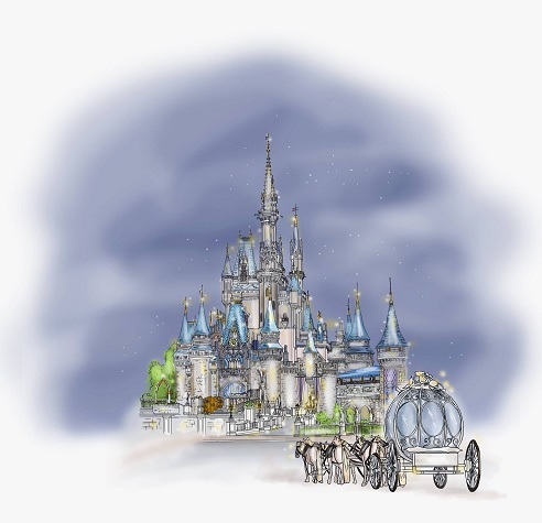 492x475 Wedding Online - Magic Kingdom Drawing