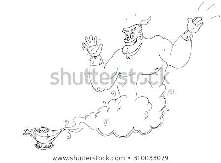 450x331 Coloring Pages For Teens Online Adults Halloween Scary Sketch - Magic Lamp Drawing