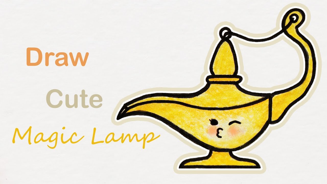 1280x720 How To Draw A Cute Magic Lamp Step - Magic Lamp Drawing