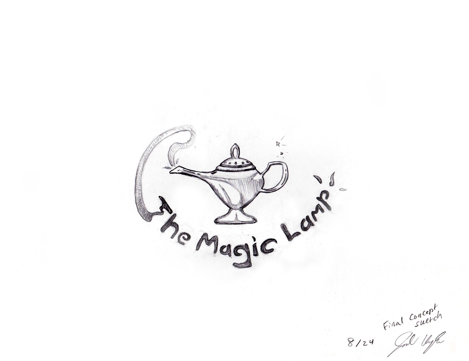 1600x1233 Jonathan Kaplan The Magic Lamp Concept Sheet, Drawing, Model - Magic Lamp Drawing