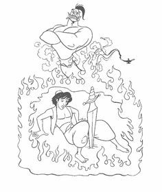 236x280 New Aladdin Magic Lamp Coloring Pages - Magic Lamp Drawing