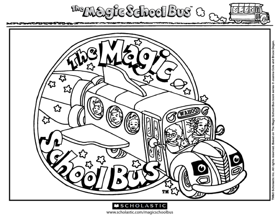 900x697 where will your magic school bus take you color in this bus - Magic School Bus Drawing