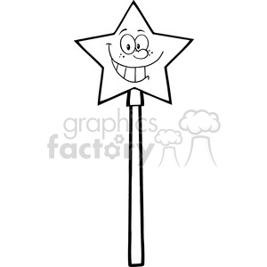 300x300 royalty free rf copyright safe wizard magic wand cartoon character - Magic Wand Drawing