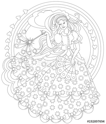 427x500 Black And White - Magic Wand Drawing