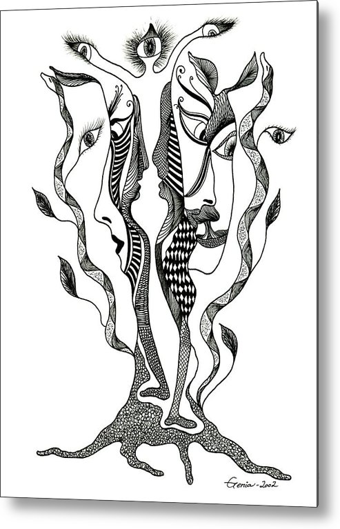 493x767 Magic Tree Metal Print - Magical Tree Drawing