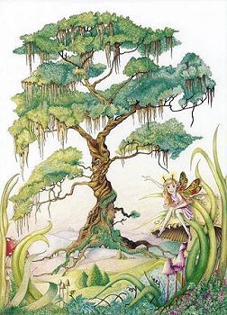 252x350 Artist, Myrea Pettit, Image The Magic Tree Trees - Magical Tree Drawing