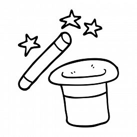 275x275 magician hat wand photos and images - Magician Hat Drawing
