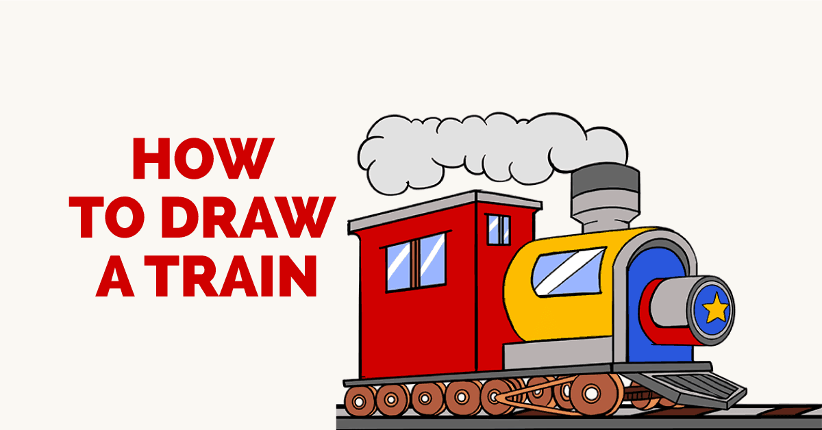 1200x628 How To Draw A Train In A Few Easy Steps Easy Drawing Guides - Maglev Train Drawing