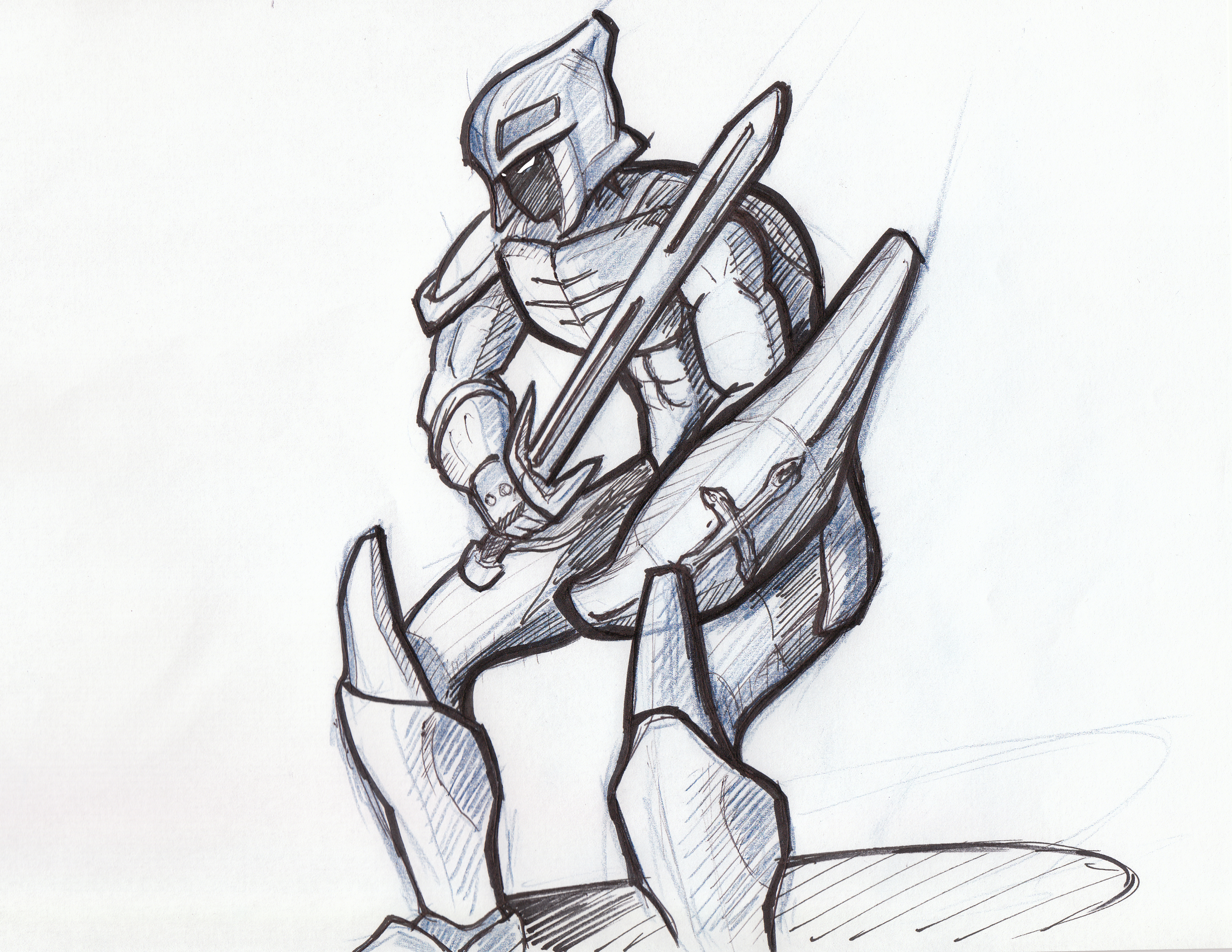 4191x3239 Black Knight Lineweights - Magna Drawing