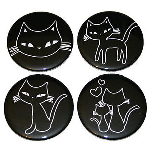 300x300 cute cats fridge magnets set black and white drawing cat - Magnet Drawing