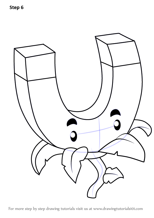 596x843 Learn How To Draw Gold Magnet From Plants Vs Zombies - Magnet Drawing