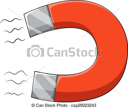 450x380 U Shaped Magnet With Two Poles Illustration - Magnet Drawing