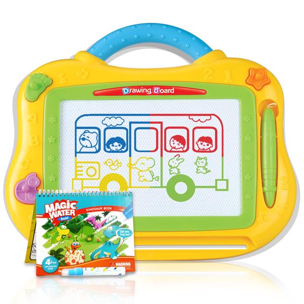 600x600 Kids Magnetic Drawing Board Full Color + Bonus Magic Water - Magnetic Drawing Board