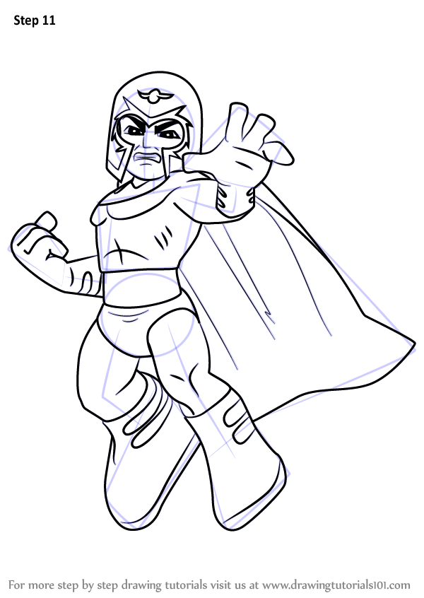 600x846 Learn How To Draw Magneto From The Super Hero Squad Show - Magneto Drawing