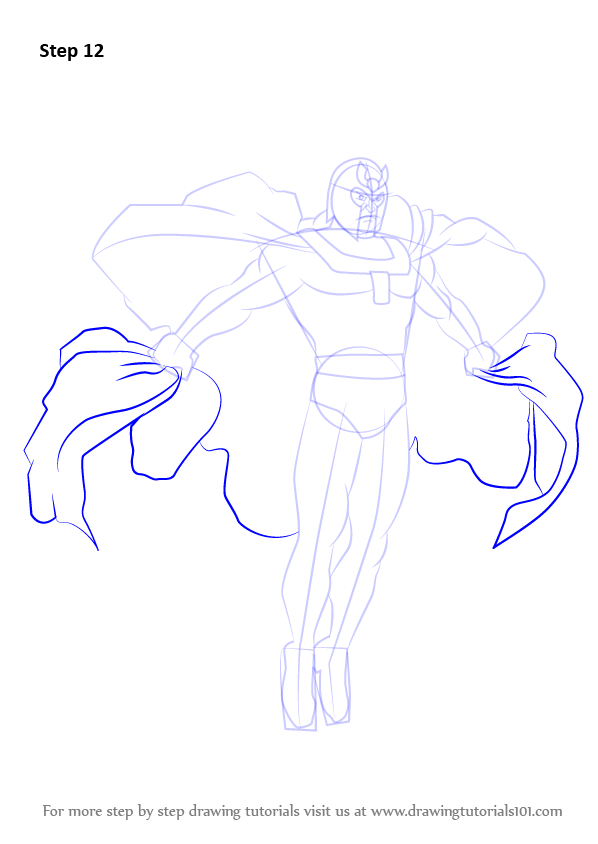 598x844 Learn How To Draw Magneto From X Men - Magneto Drawing