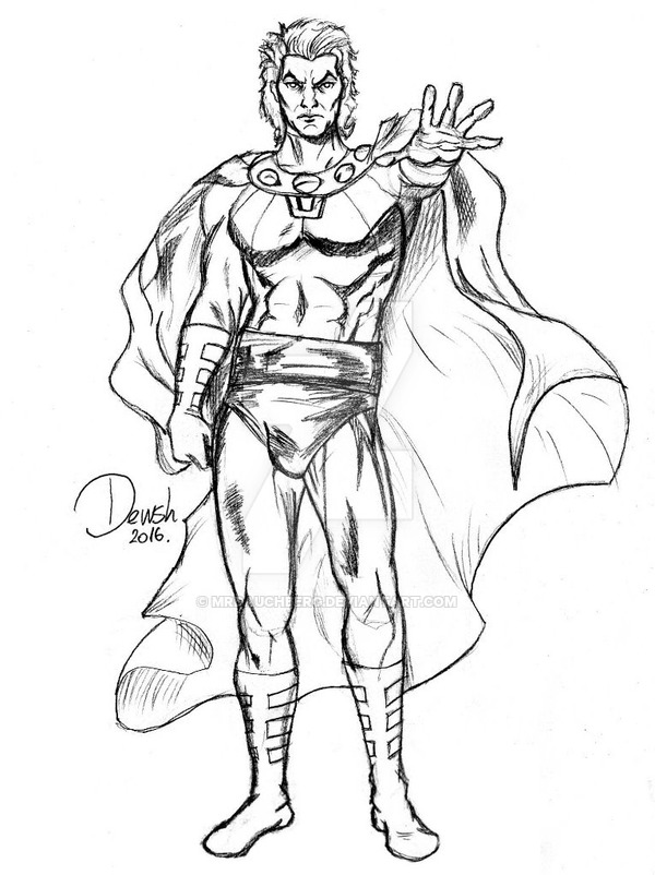 600x802 Magneto Pencil Drawing - Magneto Drawing