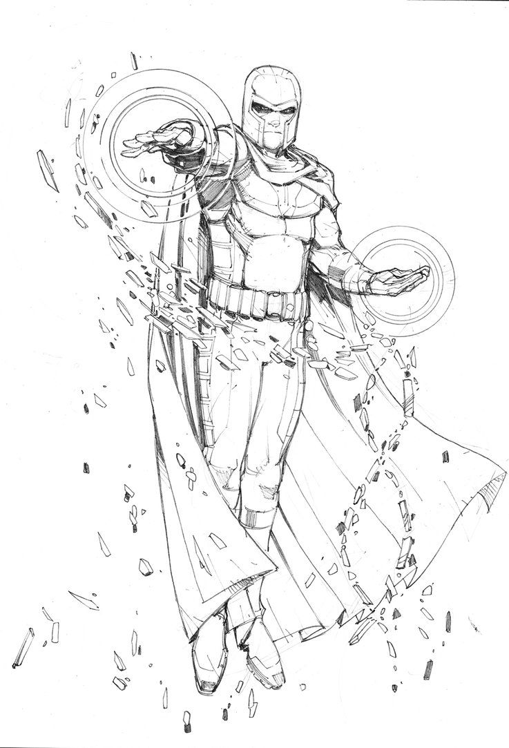 737x1083 Magneto Sketch - Magneto Drawing