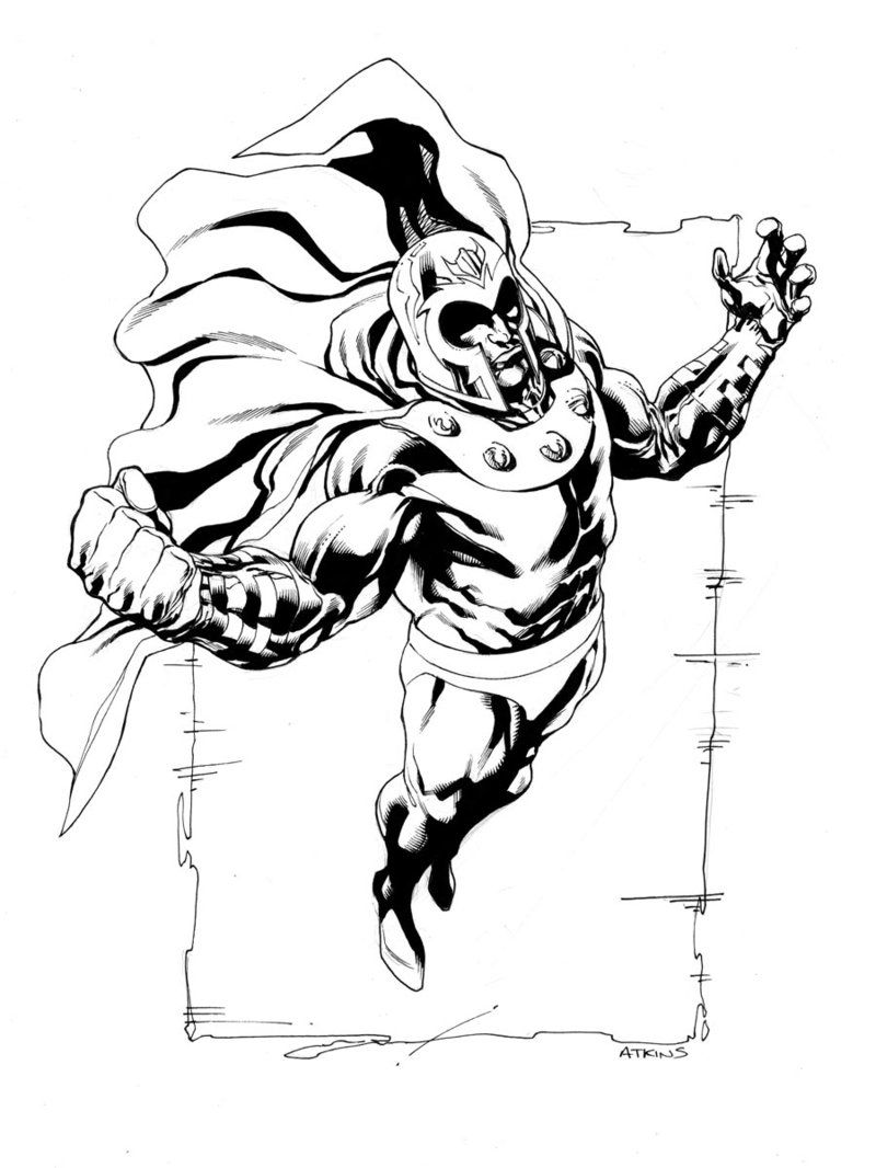 800x1066 X Men Month Magneto Inked Sotd - Magneto Drawing