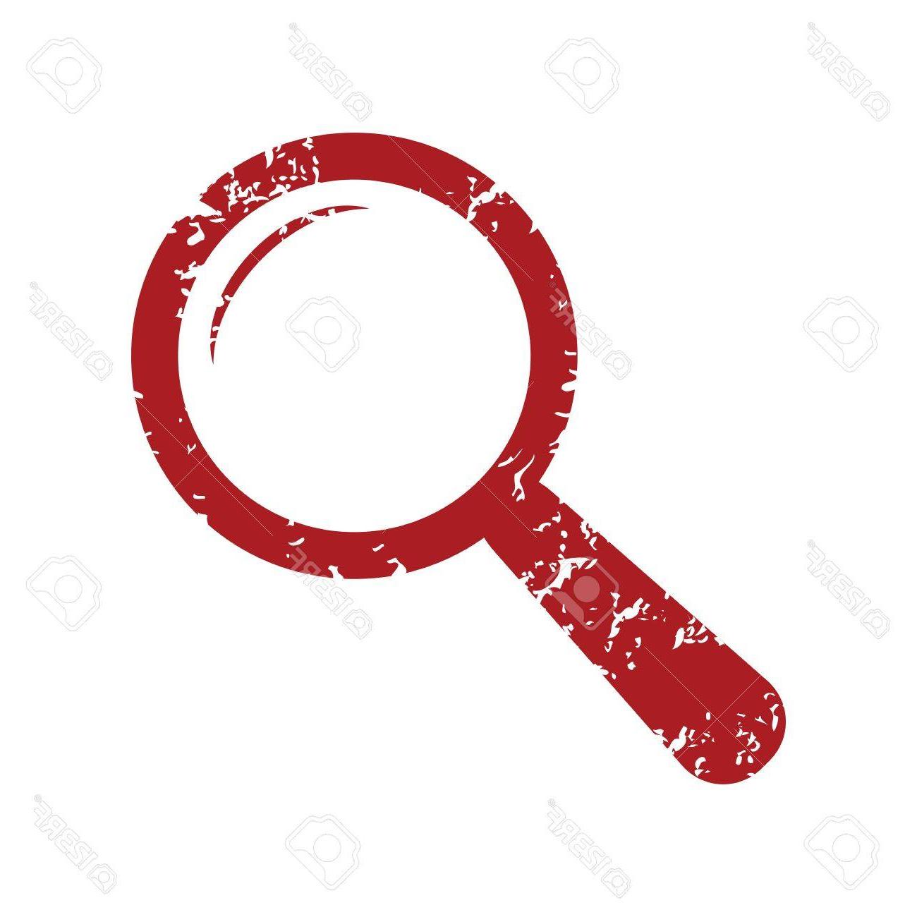 1300x1300 Top Red Grunge Magnifying Glass Logo Drawing - Magnifying Glass Drawing