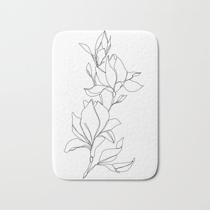 700x700 Botanical Illustration Line Drawing - Magnolia Drawing