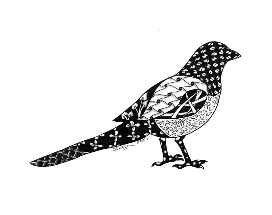 900x714 zen magpie drawing - Magpie Drawing
