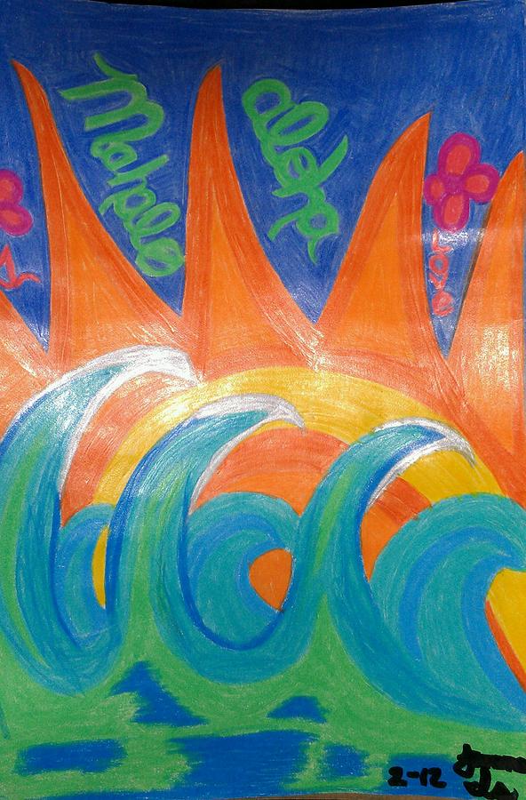 592x900 Mahalo I Love You Drawing - Mahalo Drawing