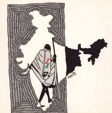 375x380 mahatma gandhi drawing - Mahatma Gandhi Drawing