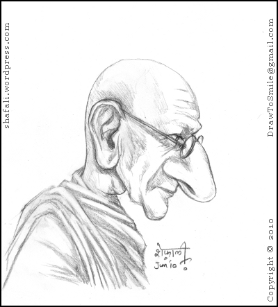 mahatma gandhi drawing easy full body