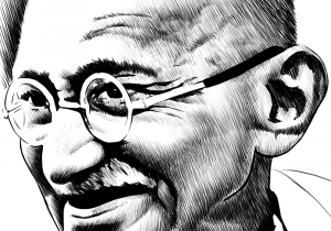 300x210 mahathma gandhi pictures in pencil drawing mahatma gandhi image - Mahatma Gandhi Pencil Drawing