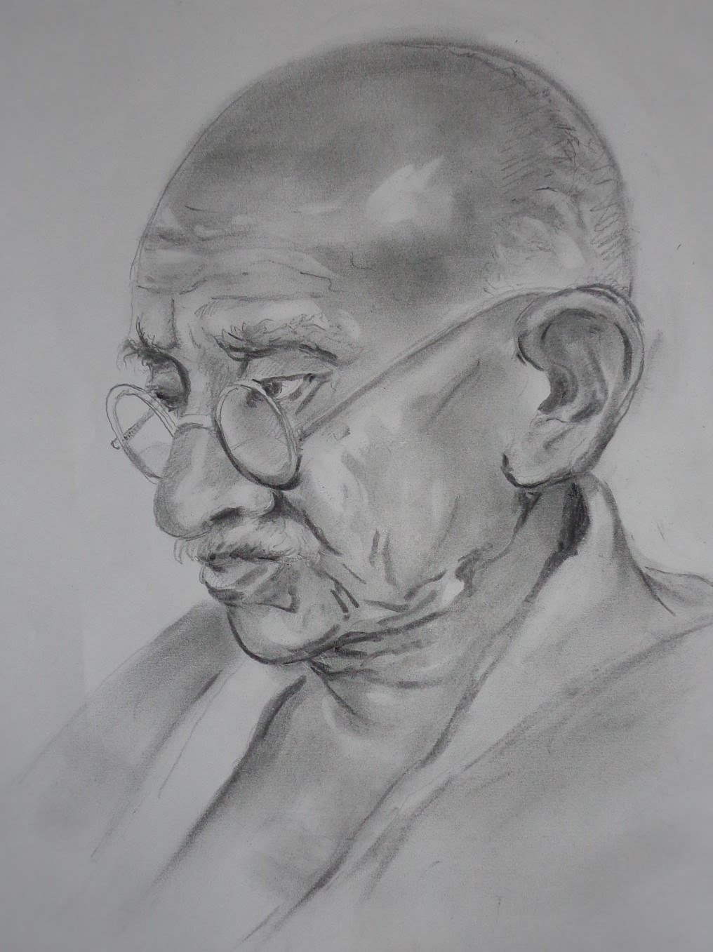 Mahatma Gandhi Pencil Drawing at PaintingValley.com | Explore ...