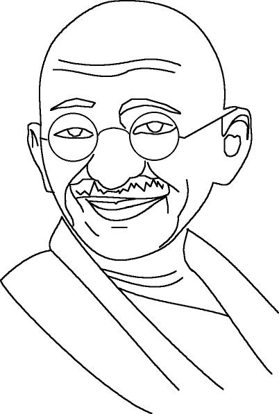 402x597 pictures mahatma gandhi cartoon image sketch - Mahatma Gandhi Pencil Drawing