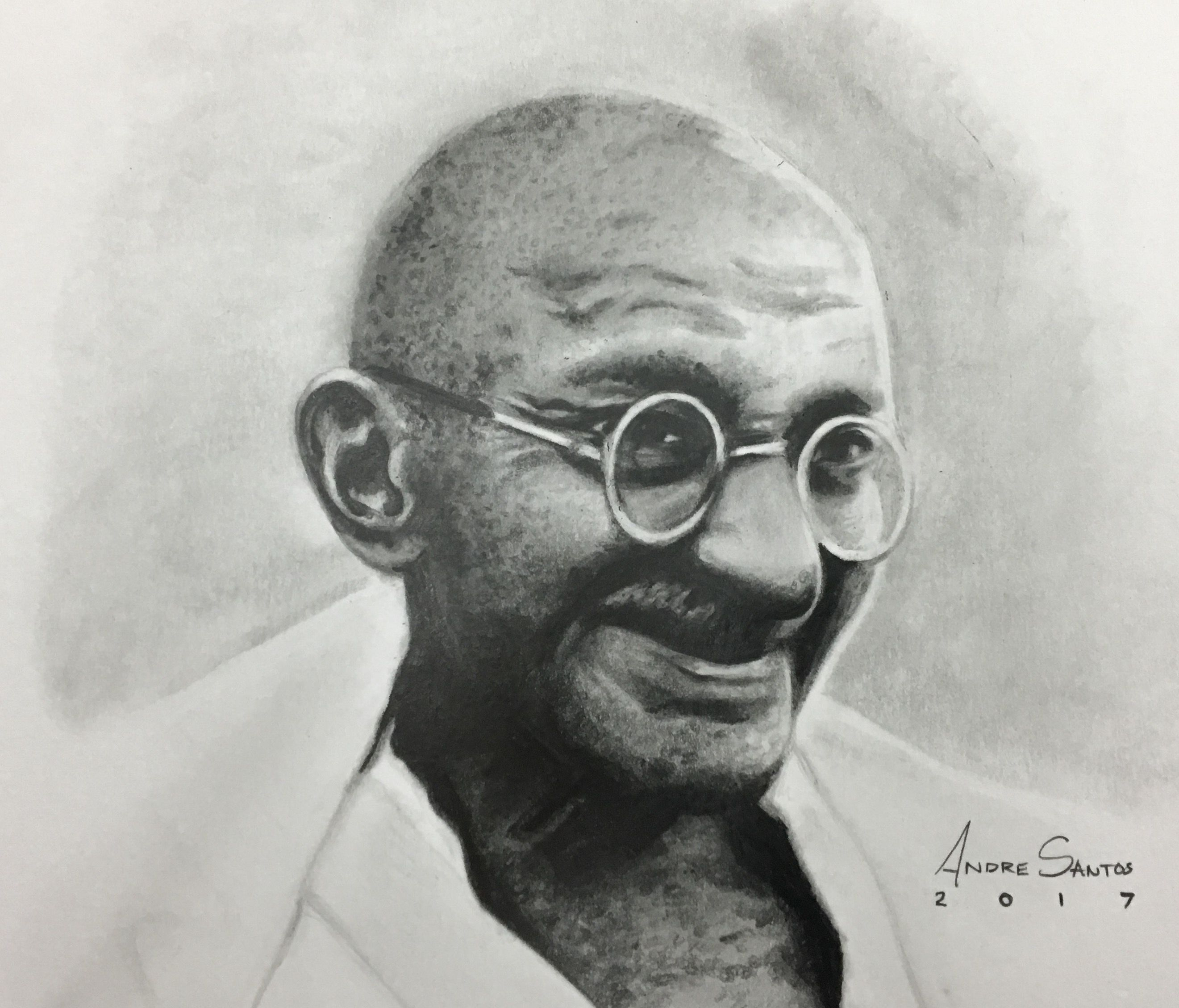 Mahatma Gandhi Pencil Drawing at PaintingValley.com | Explore ...