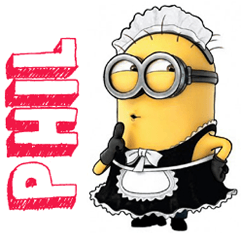 350x350 how to draw phil the minion dressed up as a maid from despicable - Maid Drawing