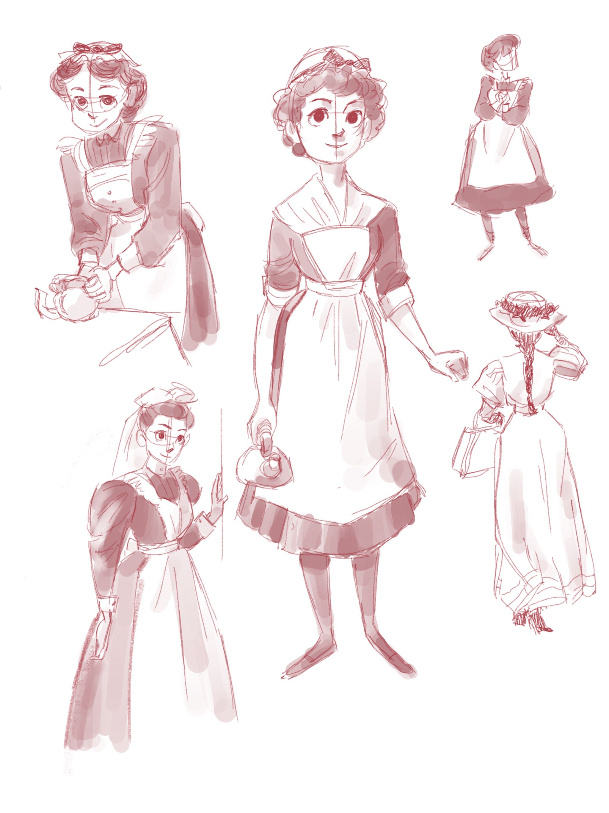 2048x2732 victorian maid studies - Maid Drawing