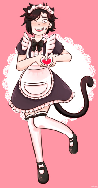 320x611 completed maid ych part this oc was fun to draw lol - Maid Drawing