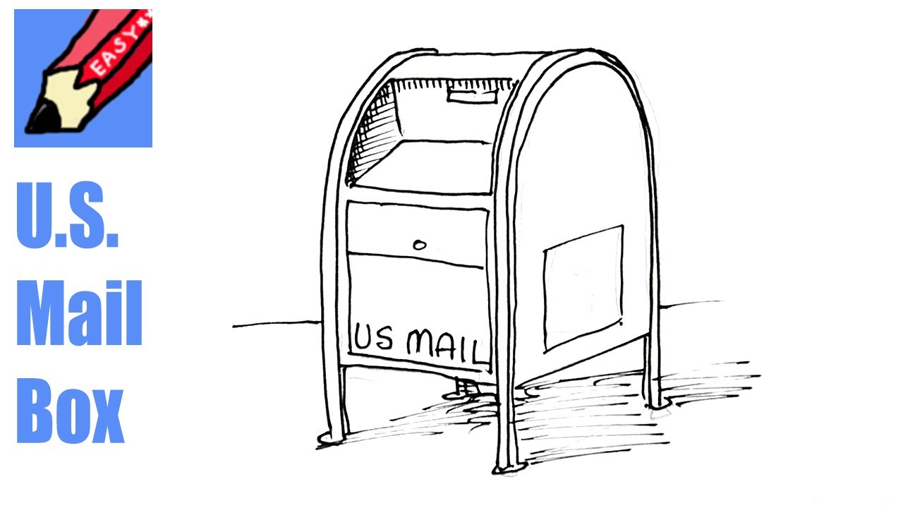 1280x720 How To Draw A Us Mail Box - Mail Drawing