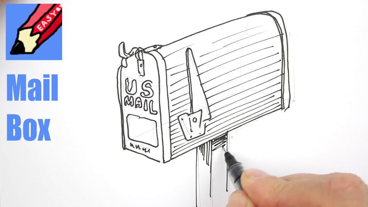 1280x720 How To Draw A Mail Box - Mail Drawing